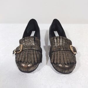 Bruglia Italy Metallic Tassel Loafers EU 40 / 9.5